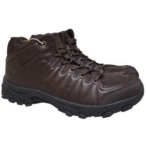 JBU Torrence Water Resistant Combat Hiking Boots Size US 12M Brown Faux Leather